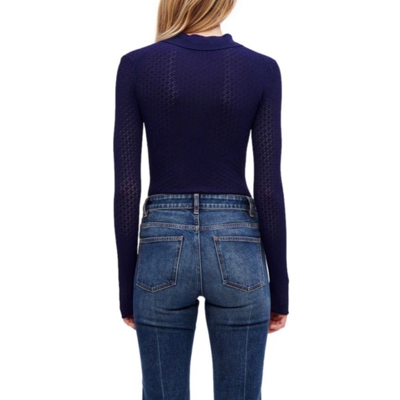 Maje Pointelle knit body suit sz M - Picture 4 of 16